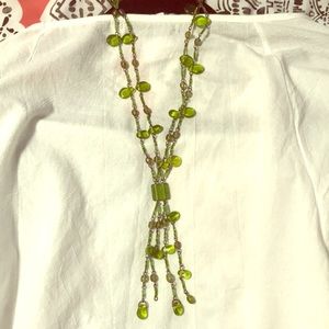 🌿Green stones 2 layer necklace 🍃🌿